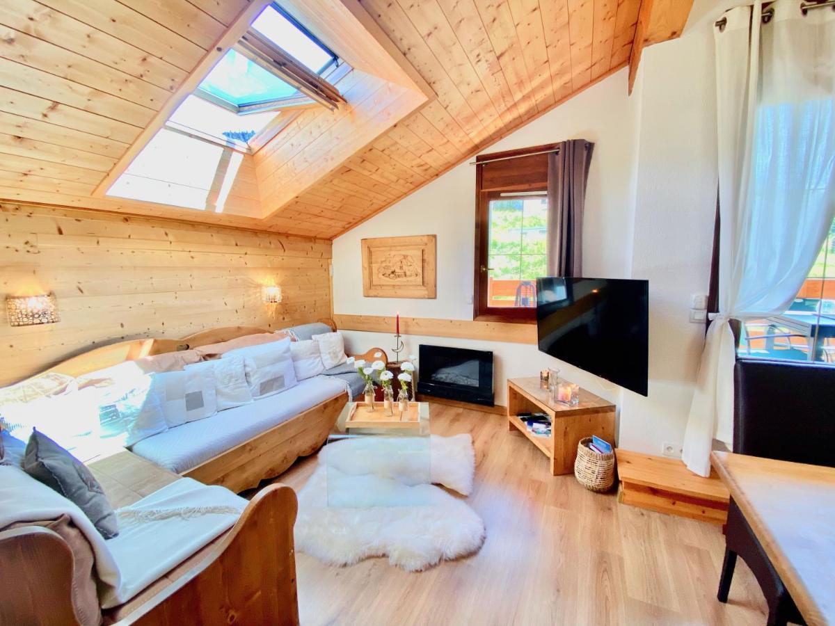 Apartamento Appt 3CH, au pied des pistes à la déco soignée Flumet Exterior foto